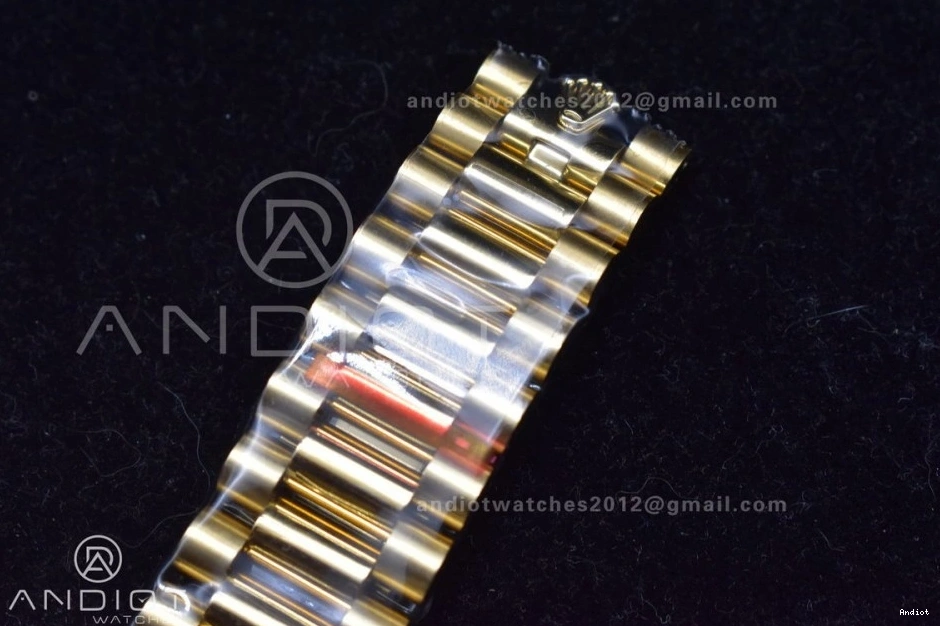 President Weight 904L V Stick YG Steel 731 YG 40 ZipUp Markers DayDate JDF on Gain Bracelet Dial A2836 0711